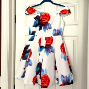 TopShop Floral Bardot mini dress Size 4